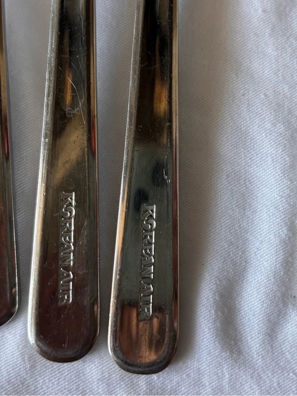 Korean Air silverware forks spoons knives airline memorabilia